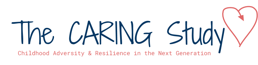 A logo reads The Caring Study: Childhood Adversity and Resilience in the Next Generation.